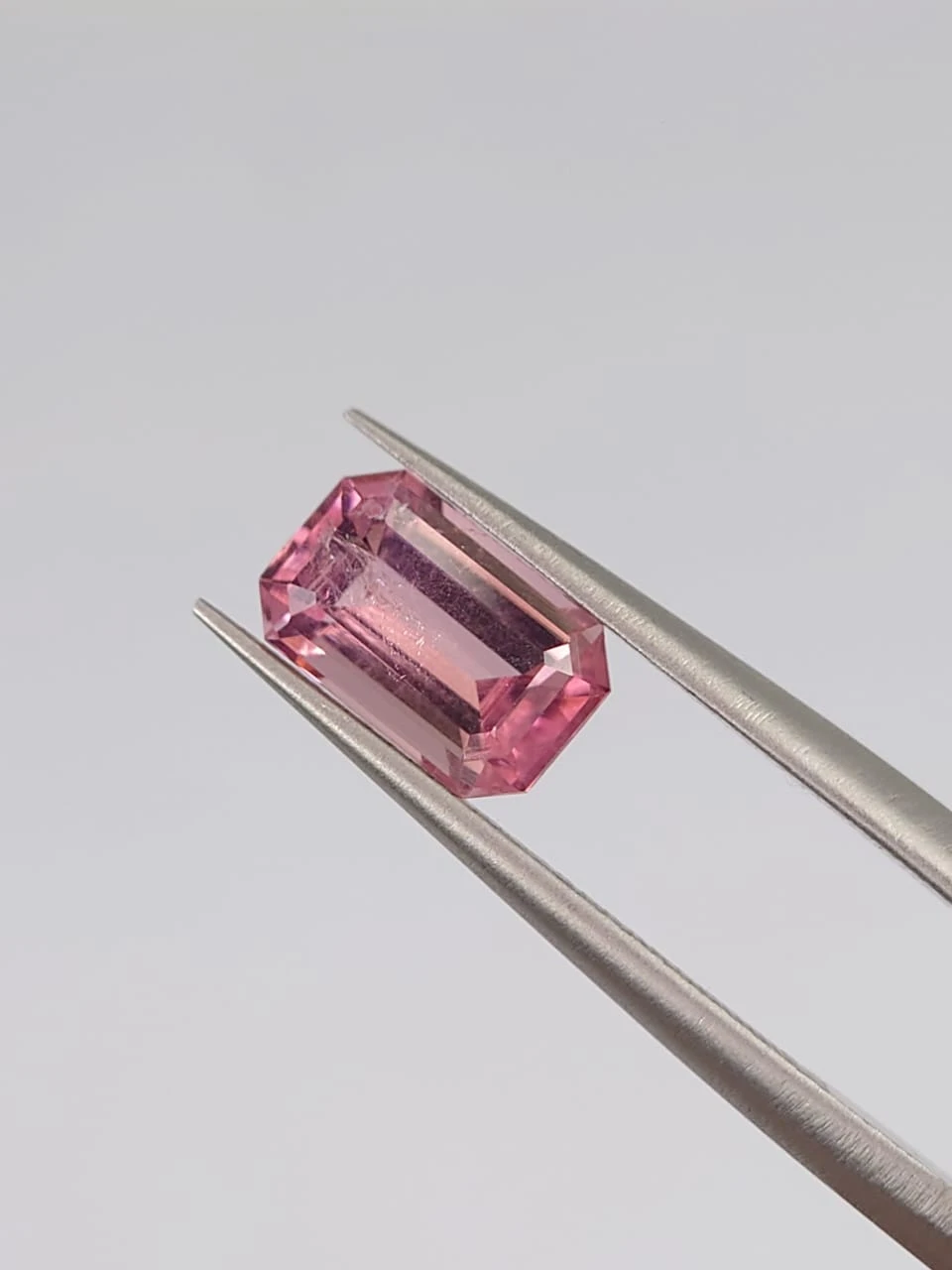 1.3ct Natural Pink Tourmaline Emerald Cut Loose Gemstone from Afghanistan — view 3
